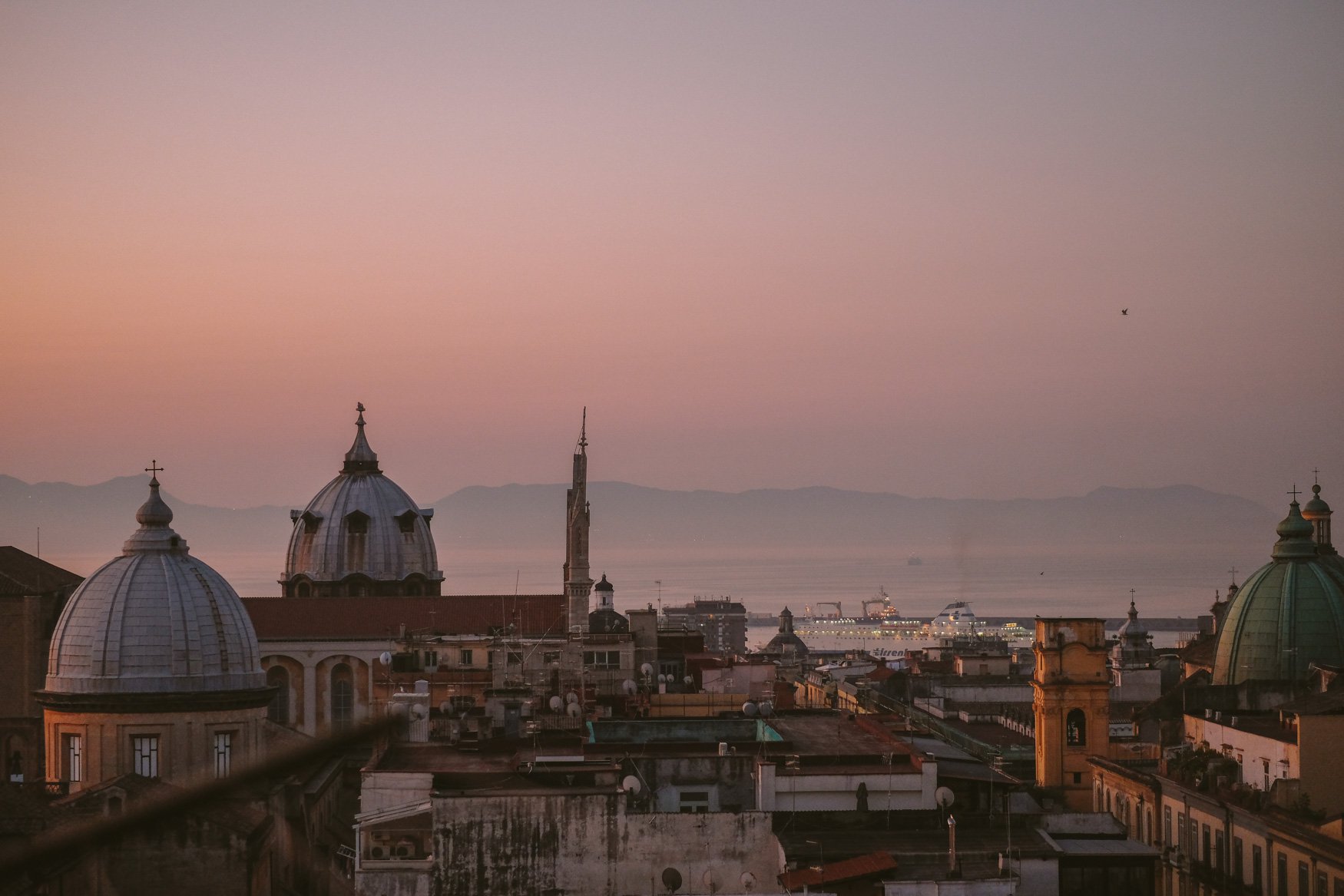 Naples view sunrise