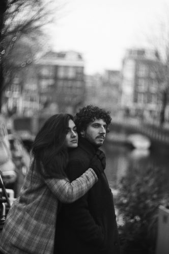 black white photofilm shoot in amsterdam