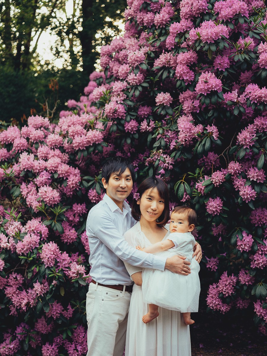 Kleurrijke familieshoot in de lente