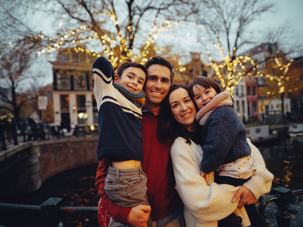 Familie kerstfotografie in Amsterdam