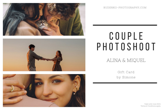 Couple Photoshoot Gift Card