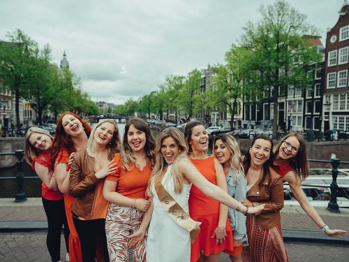 Group Photo Session on Amsterdam Canals