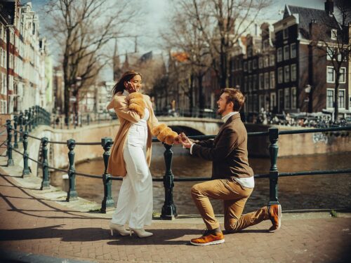 Surprise engagement Photography in Amsterdam