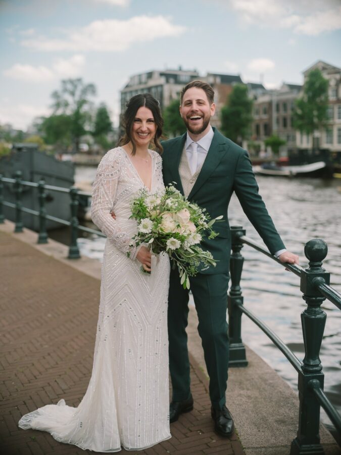 Amsterdam Canal Cruise Wedding Photoshoot