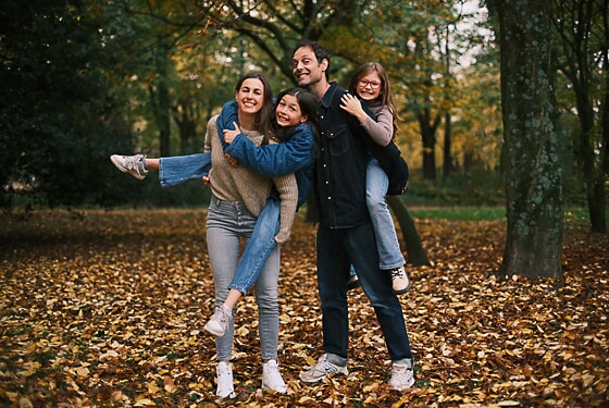 Verhalende gezinsshoot in Delft