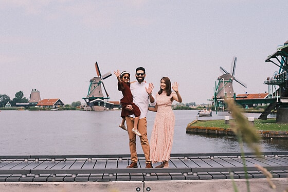 Creatieve familie fotograaf in Zaanse Schans
